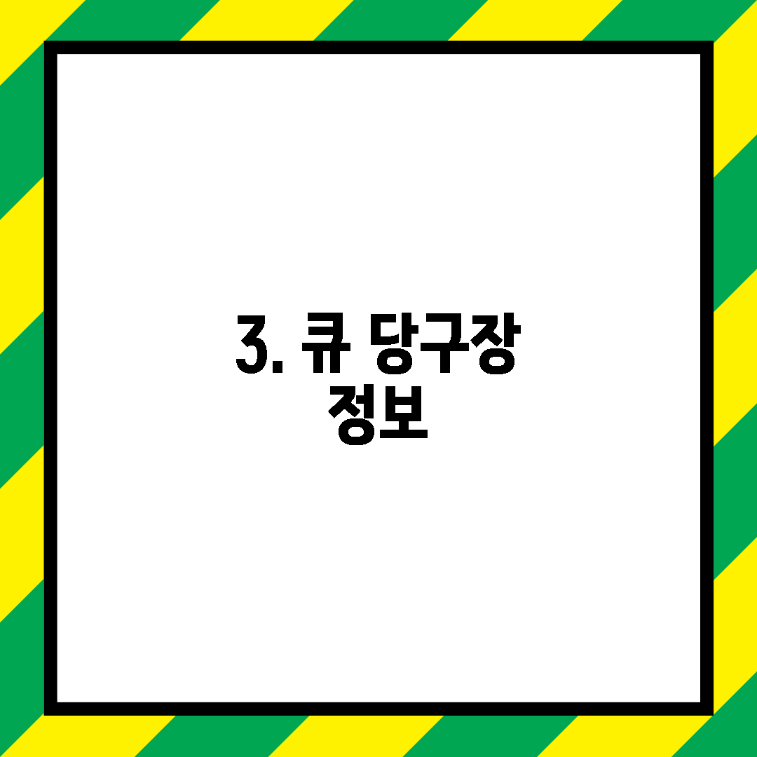 3. 큐 당구장 정보