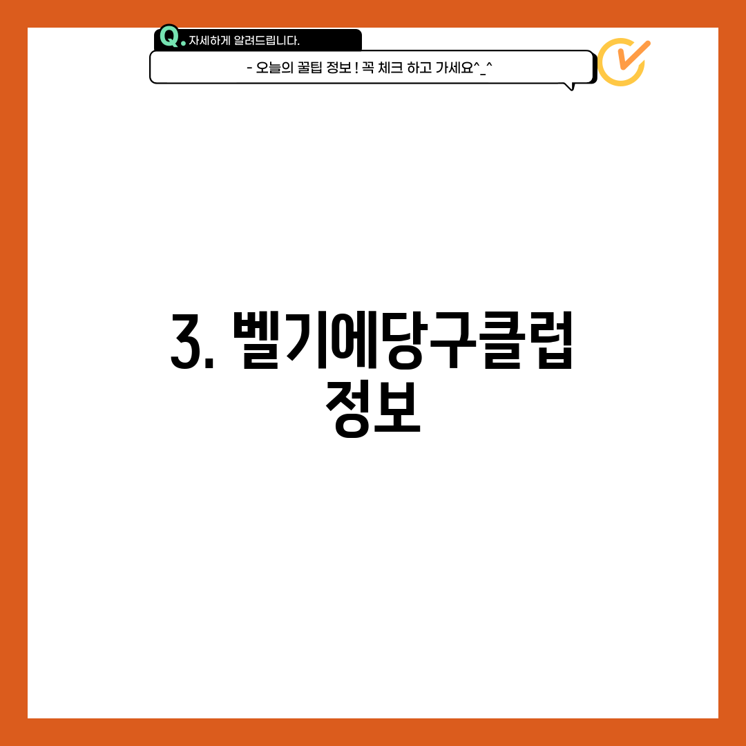 3. 벨기에당구클럽 정보