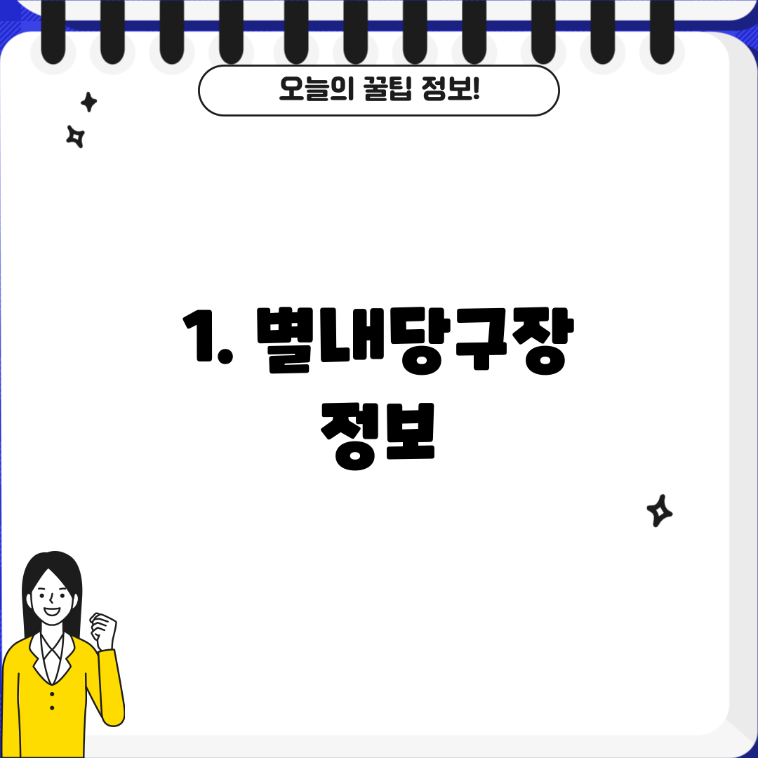 1. 별내당구장 정보