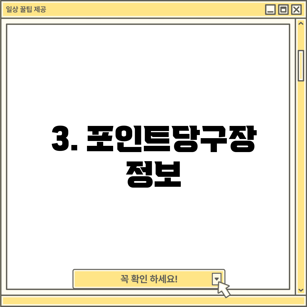 3. 포인트당구장 정보