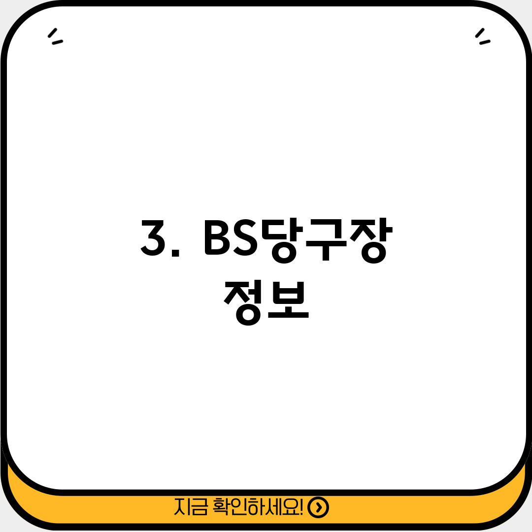 3. BS당구장 정보