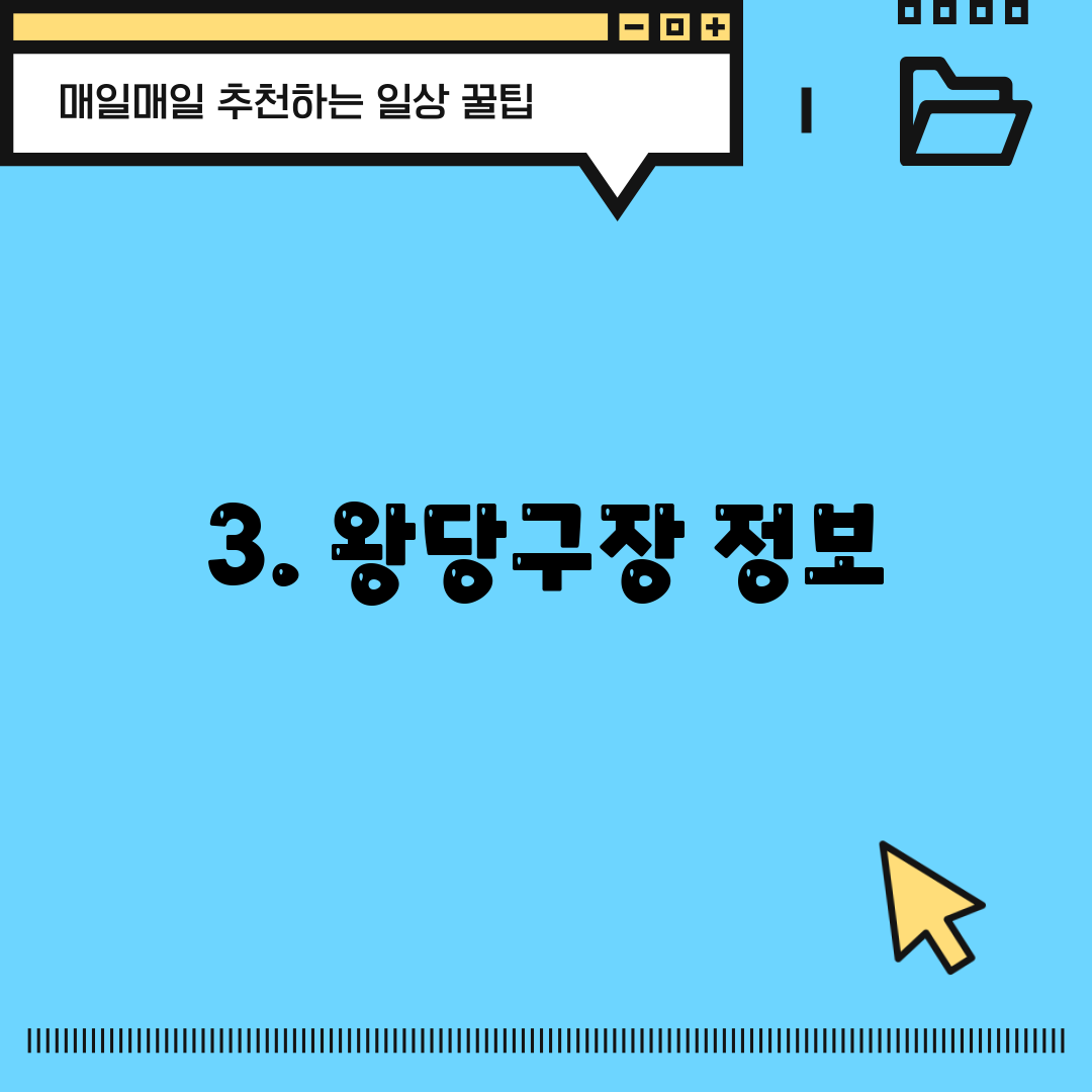 3. 왕당구장 정보