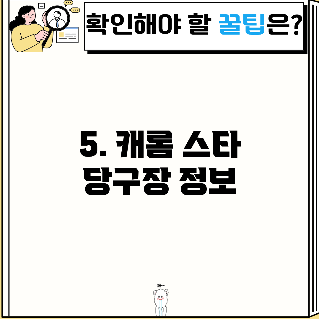 5. 캐롬 스타 당구장 정보