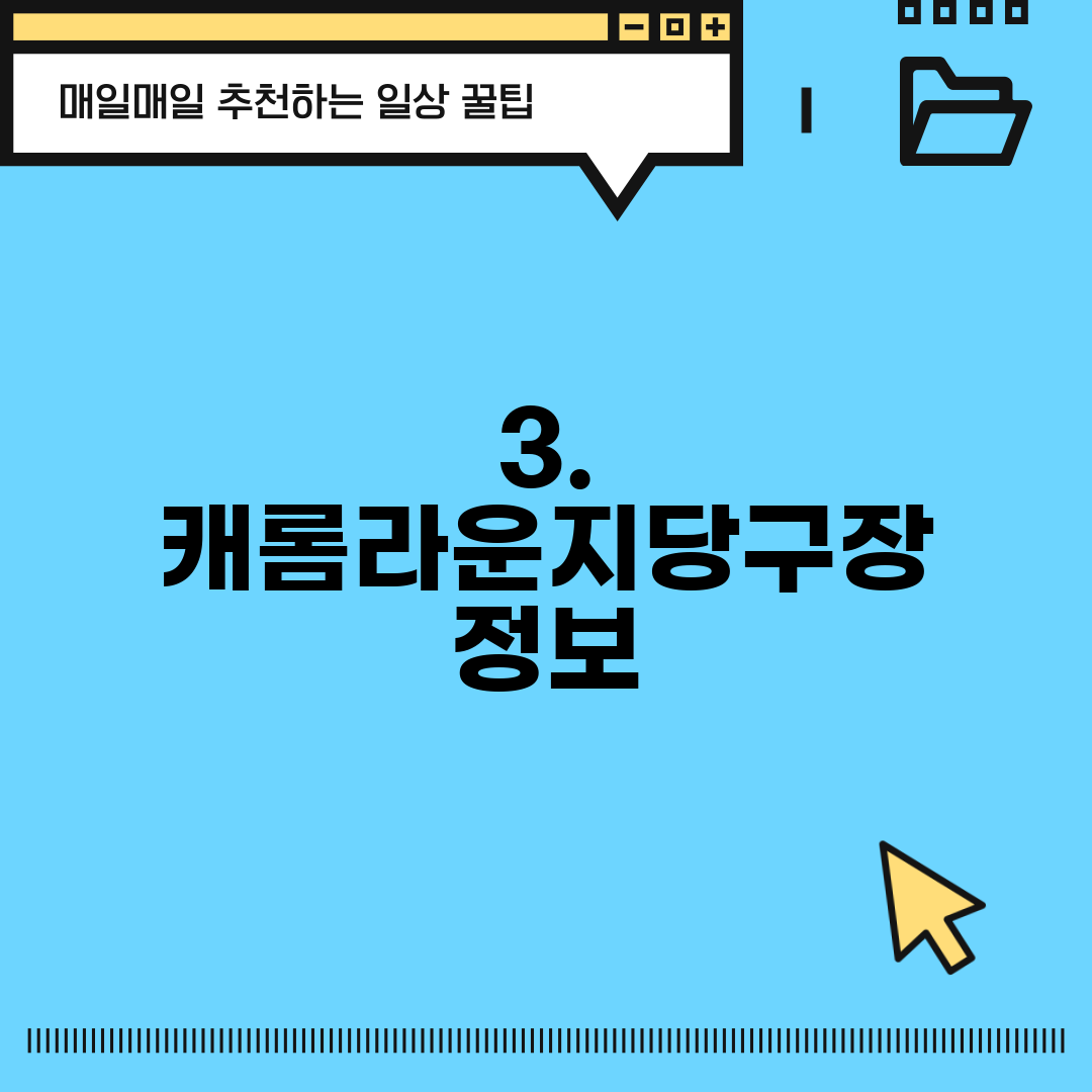 3. 캐롬라운지당구장 정보