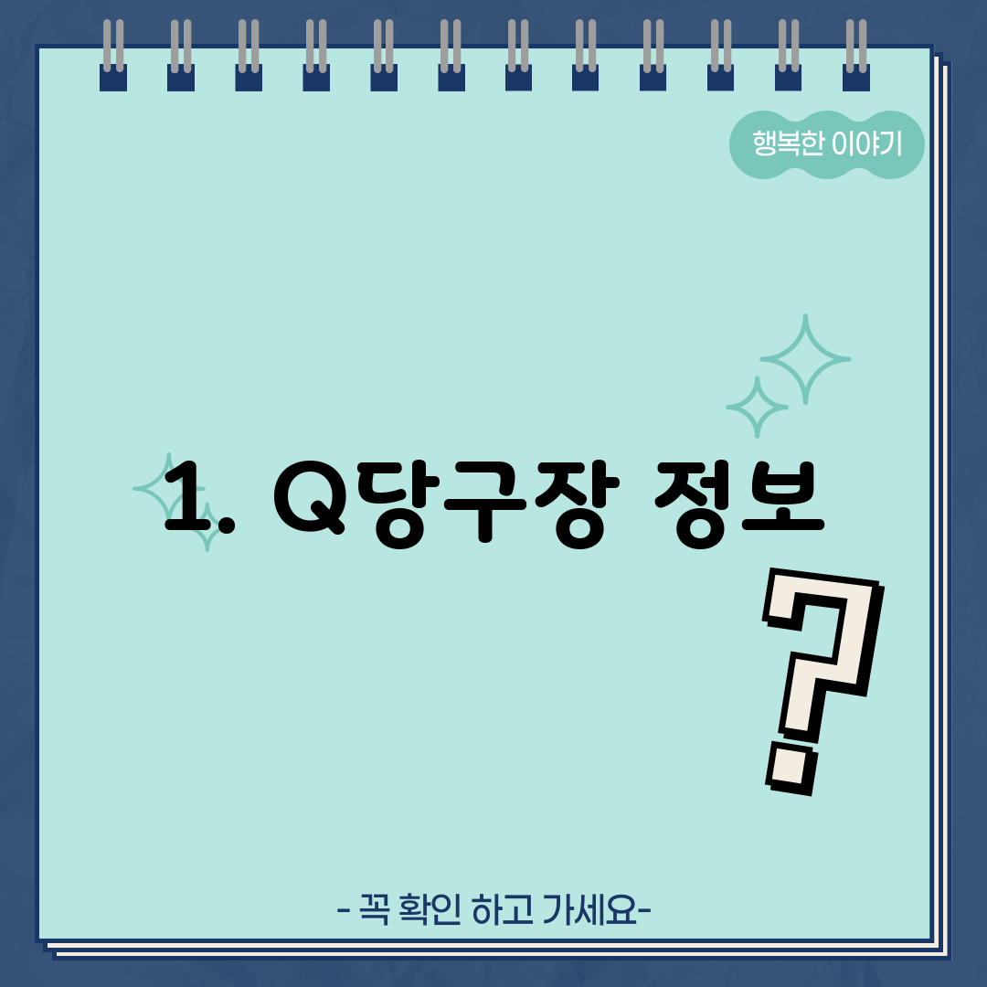 1. Q당구장 정보