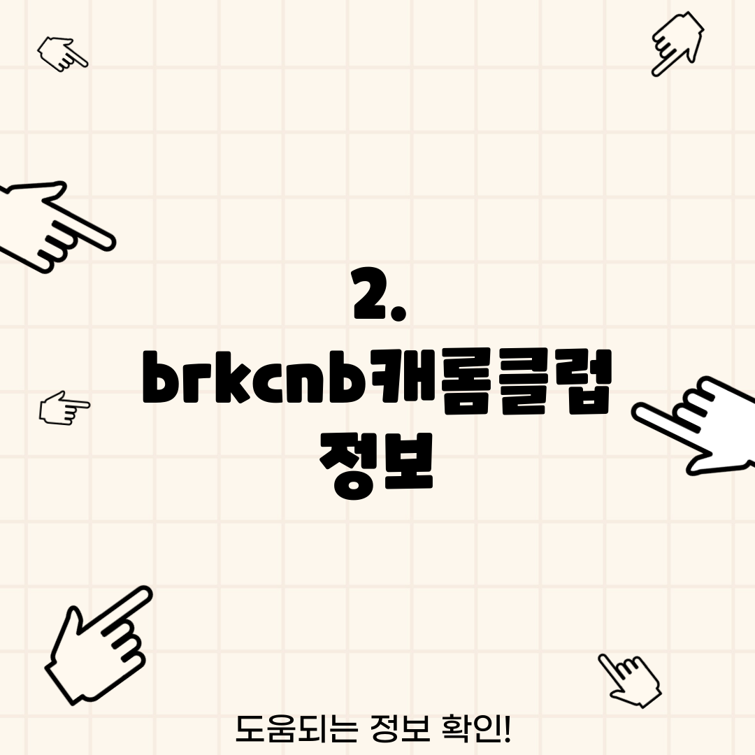2. brkcnb캐롬클럽 정보