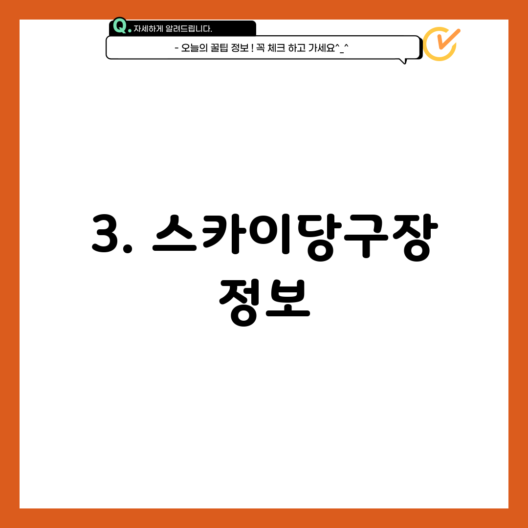3. 스카이당구장 정보