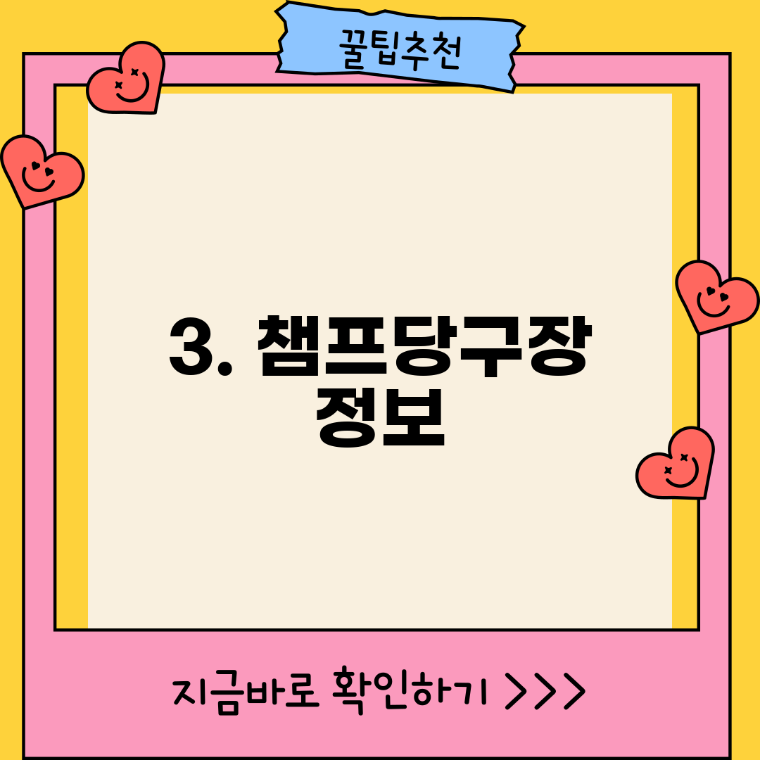 3. 챔프당구장 정보