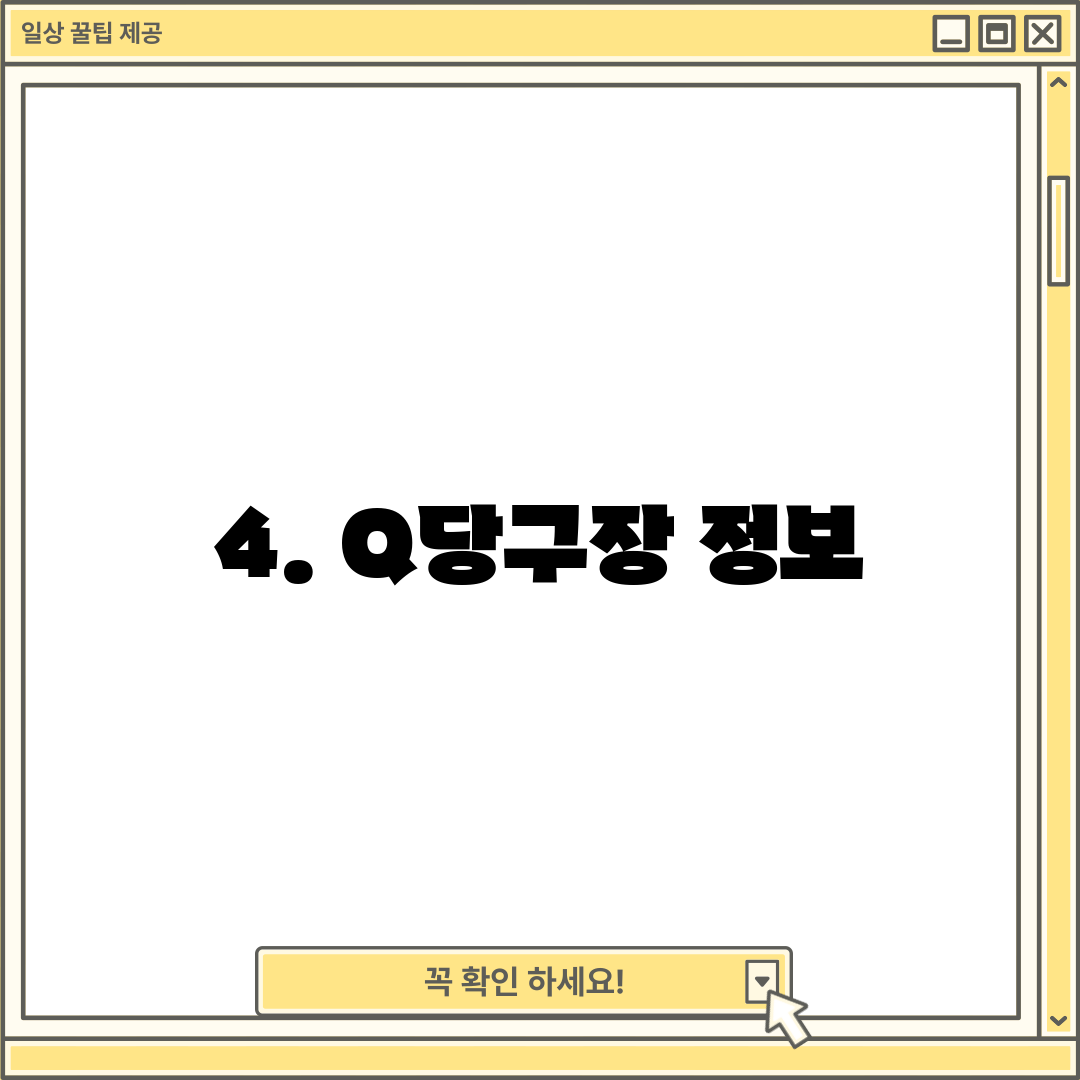 4. Q당구장 정보