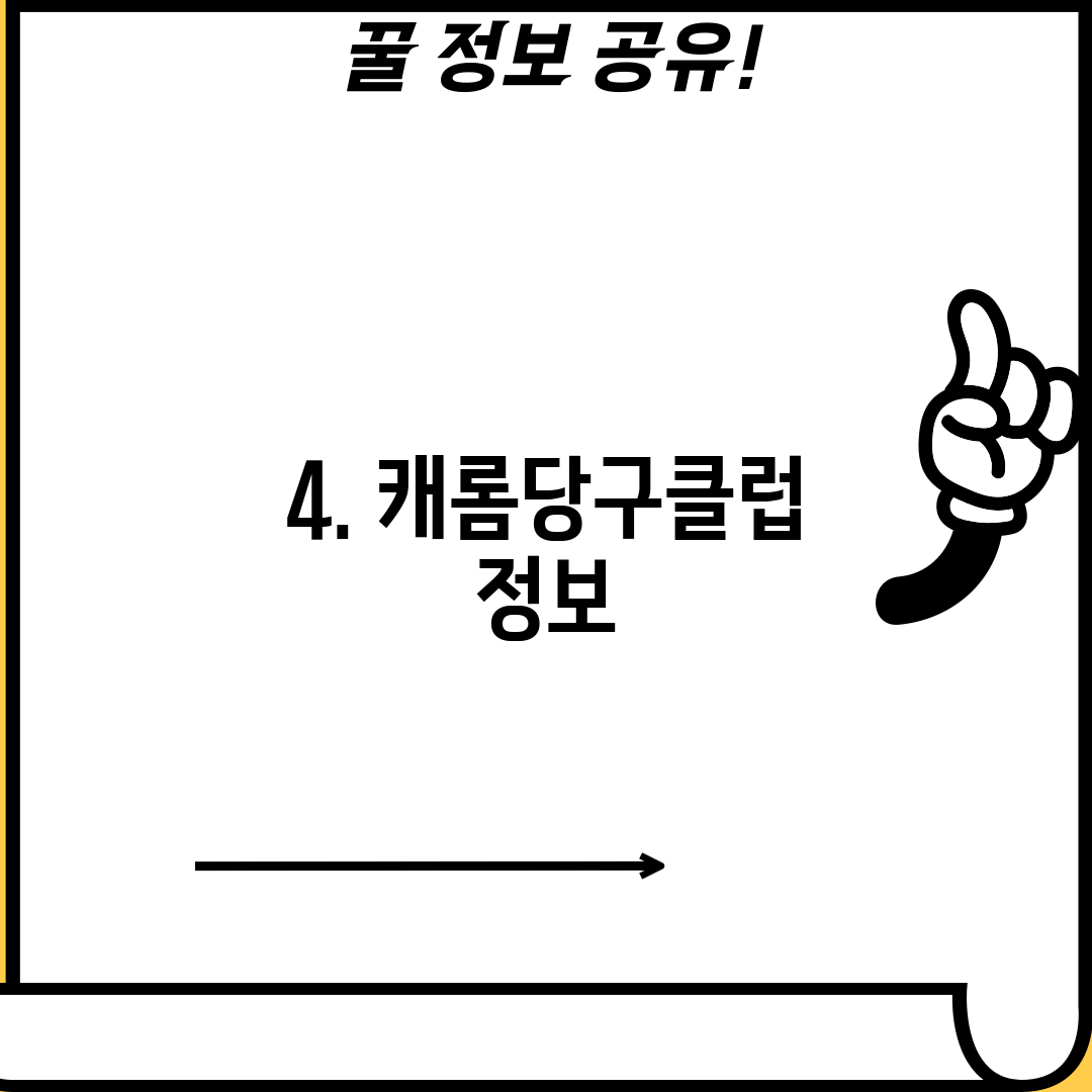 4. 캐롬당구클럽 정보