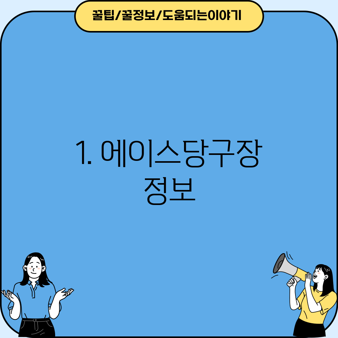 1. 에이스당구장 정보