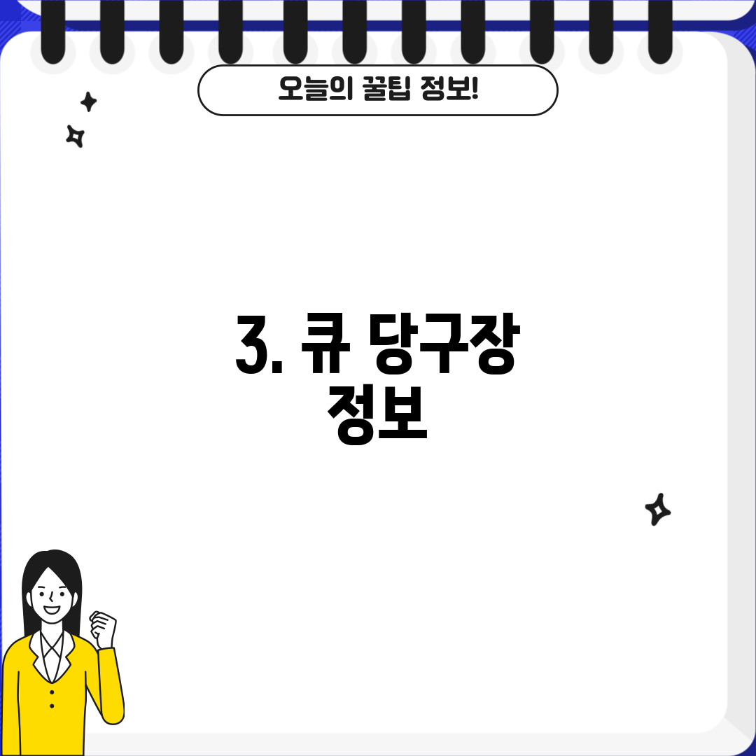 3. 큐 당구장 정보