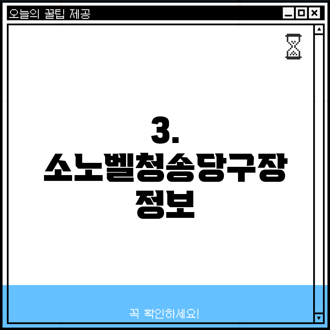 3. 소노벨청송당구장 정보