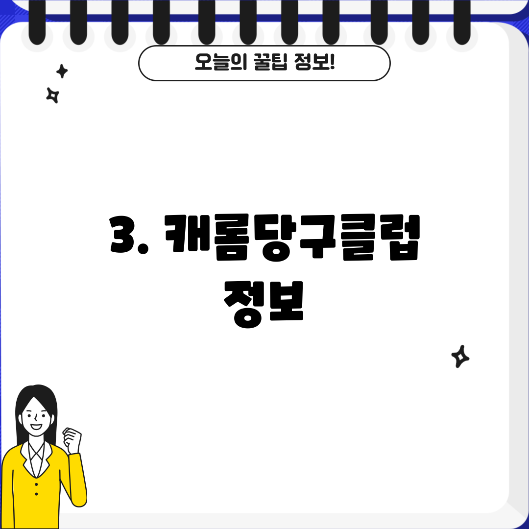 3. 캐롬당구클럽 정보