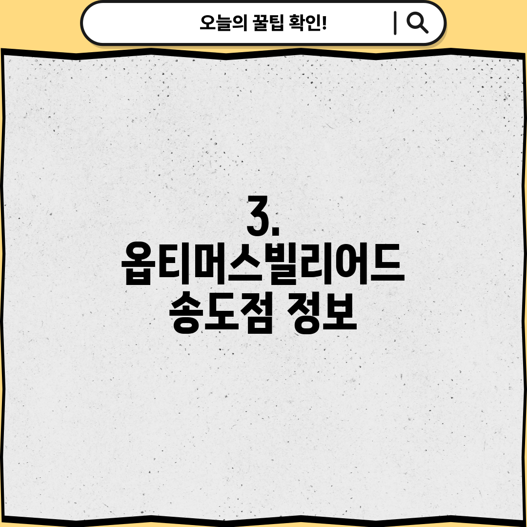 3. 옵티머스빌리어드 송도점 정보