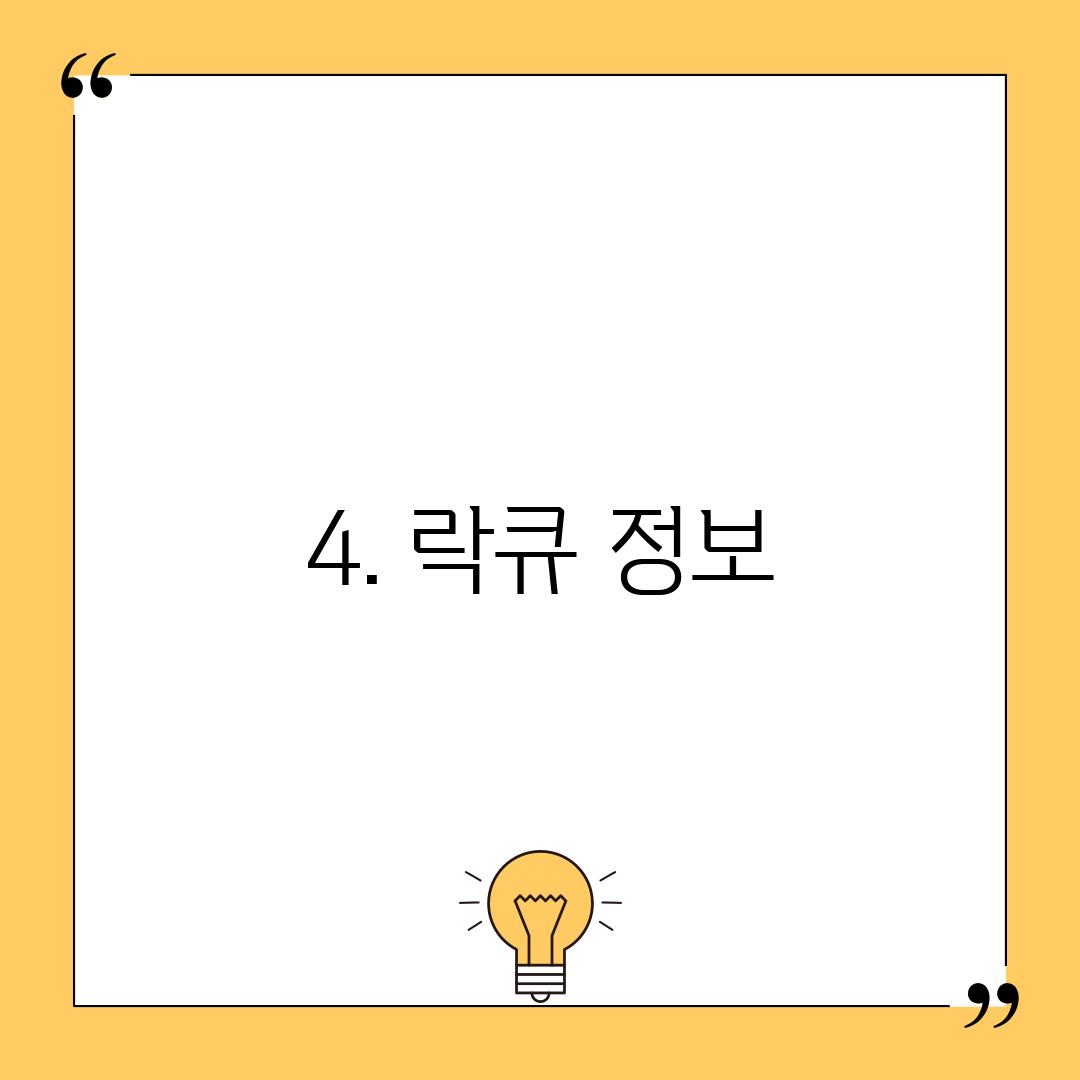 4. 락큐 정보