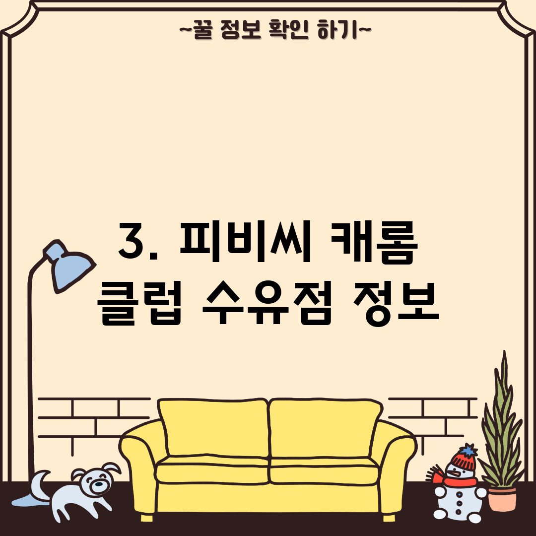 3. 피비씨 캐롬 클럽 수유점 정보