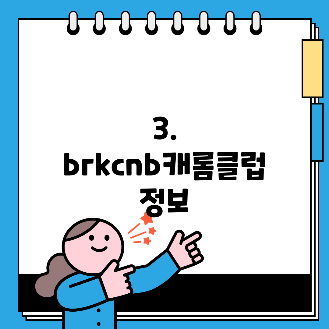3. brkcnb캐롬클럽 정보