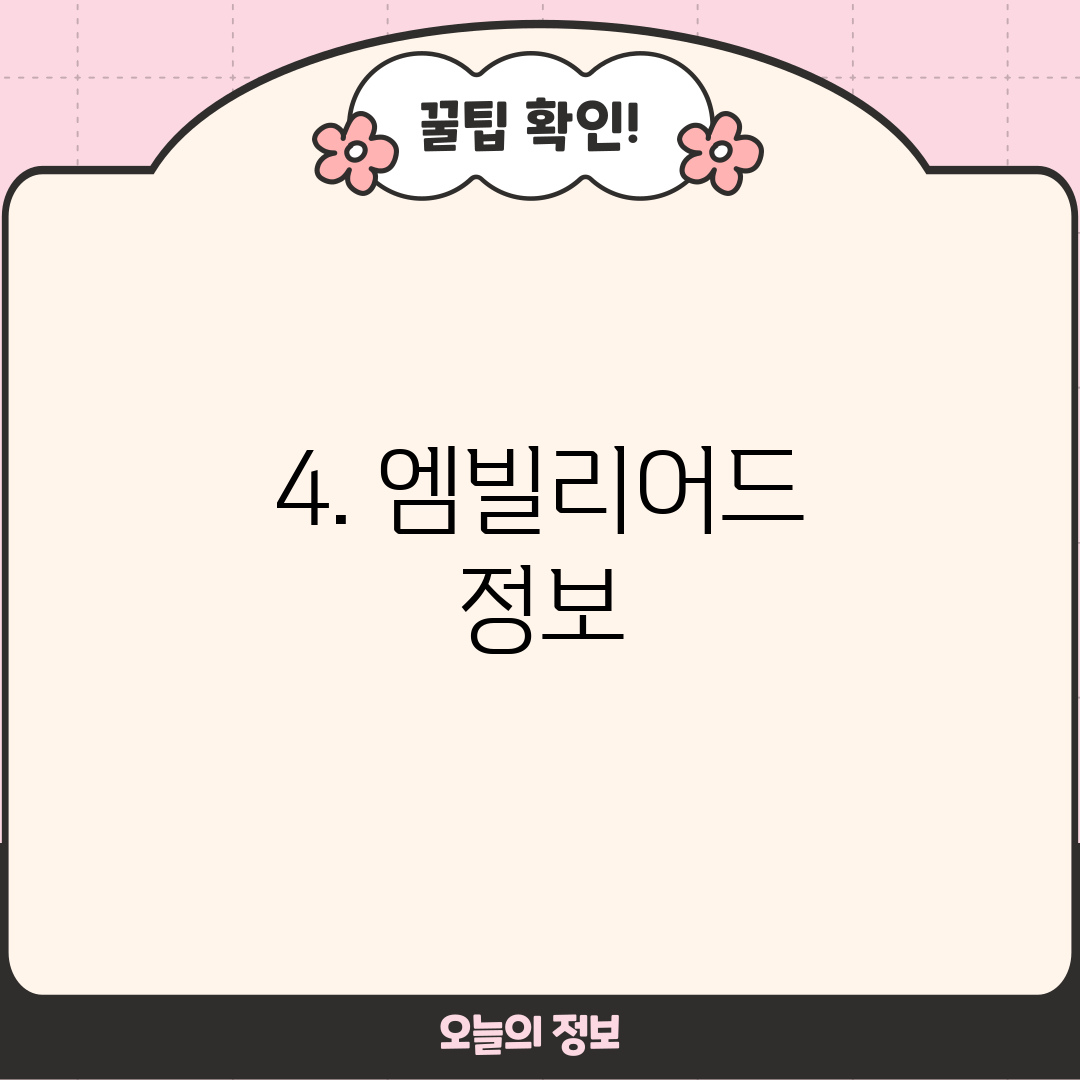 4. 엠빌리어드 정보