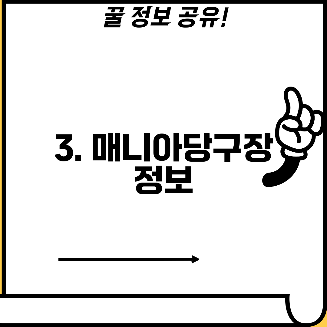 3. 매니아당구장 정보