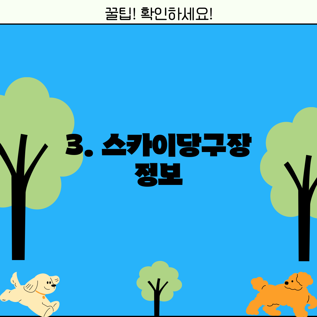 3. 스카이당구장 정보