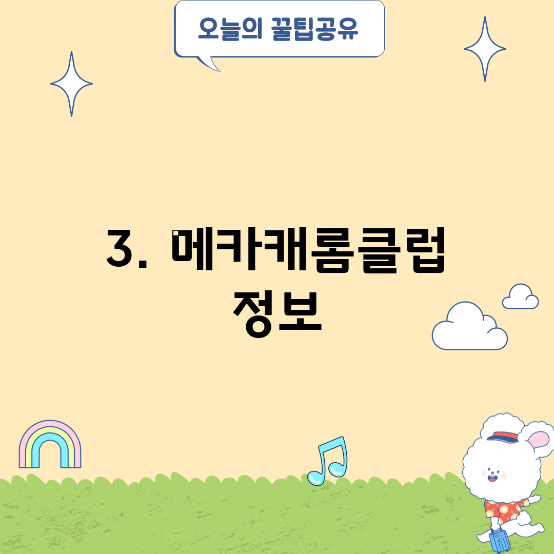 3. 메카캐롬클럽 정보