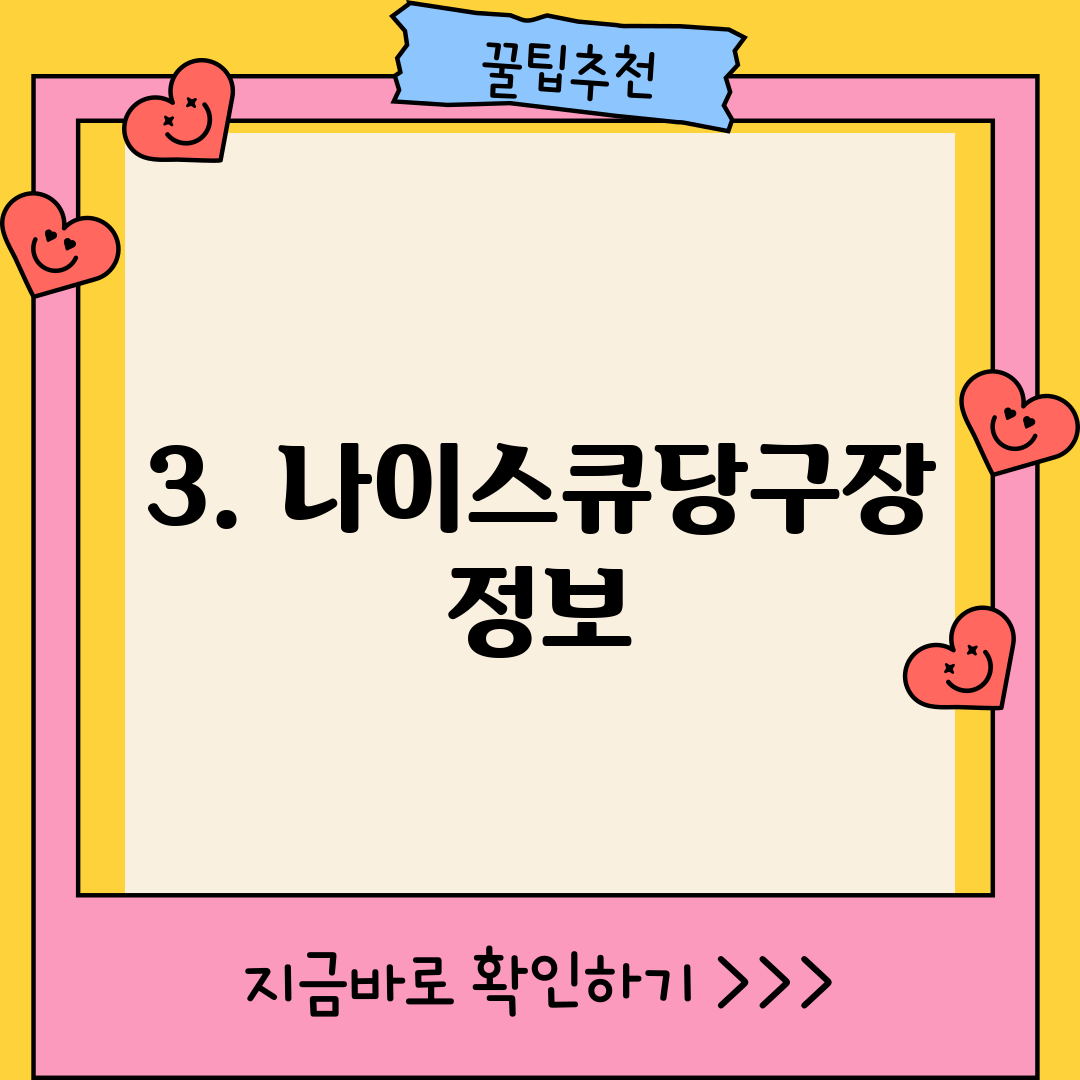 3. 나이스큐당구장 정보