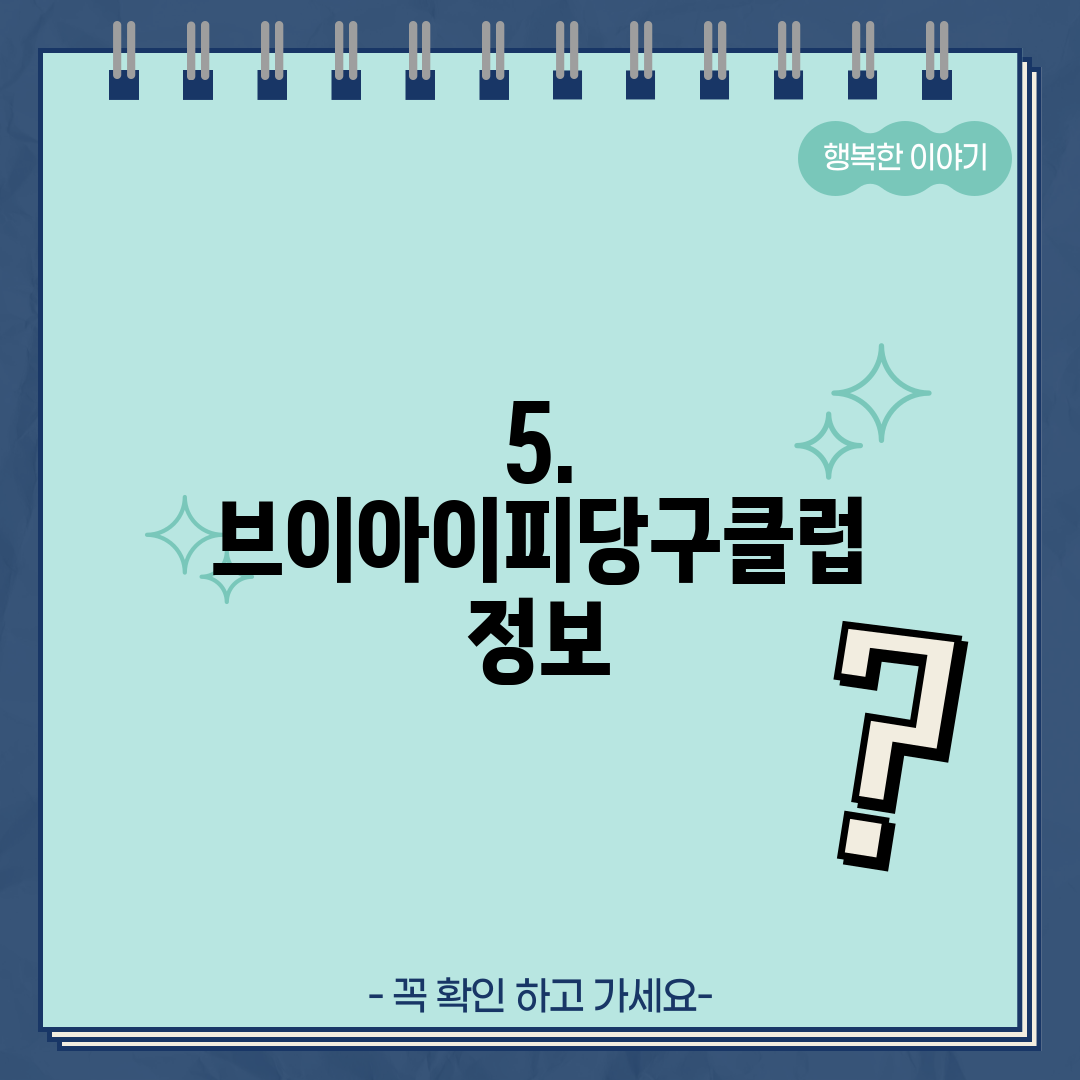 5. 브이아이피당구클럽 정보