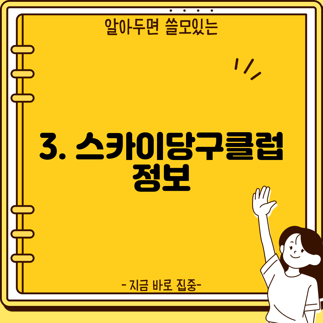 3. 스카이당구클럽 정보