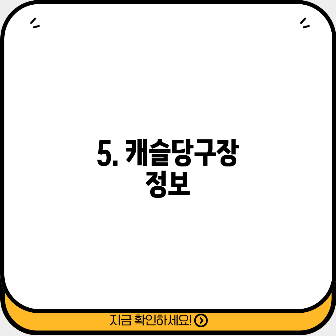 5. 캐슬당구장 정보