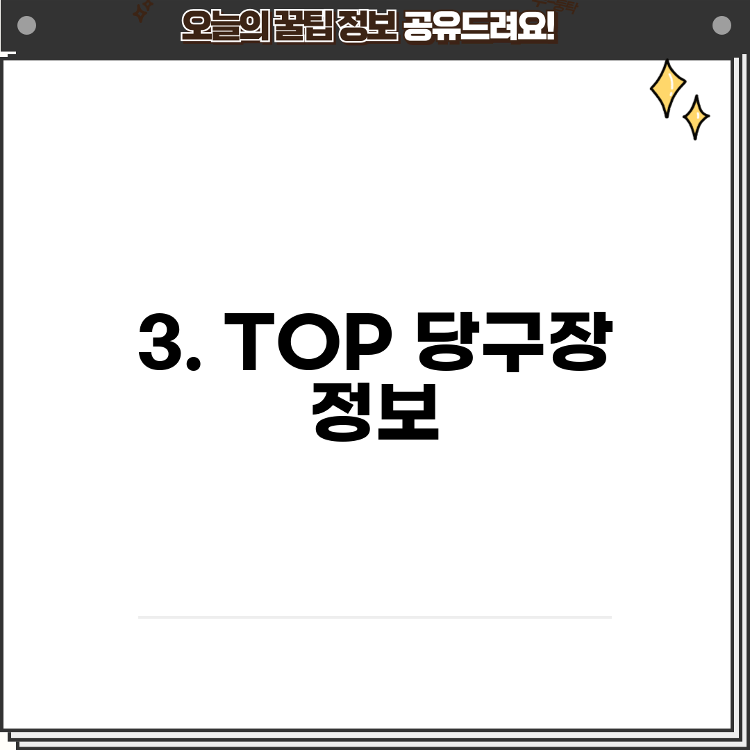3. TOP 당구장 정보
