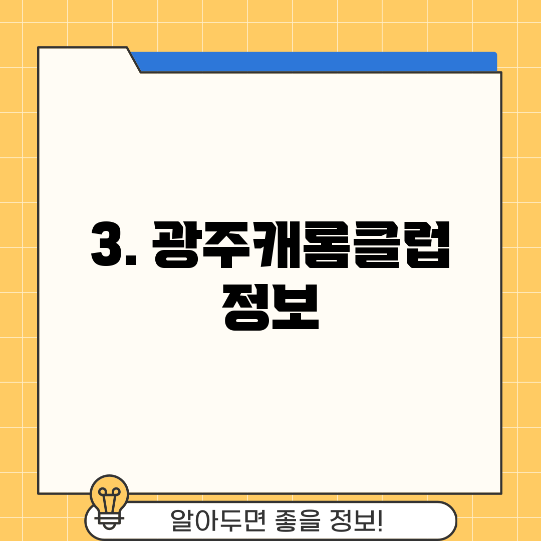 3. 광주캐롬클럽 정보