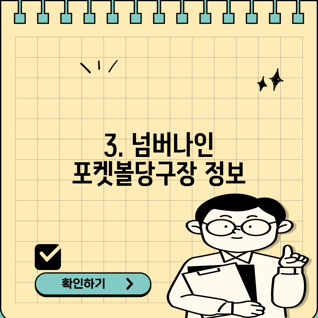 3. 넘버나인 포켓볼당구장 정보