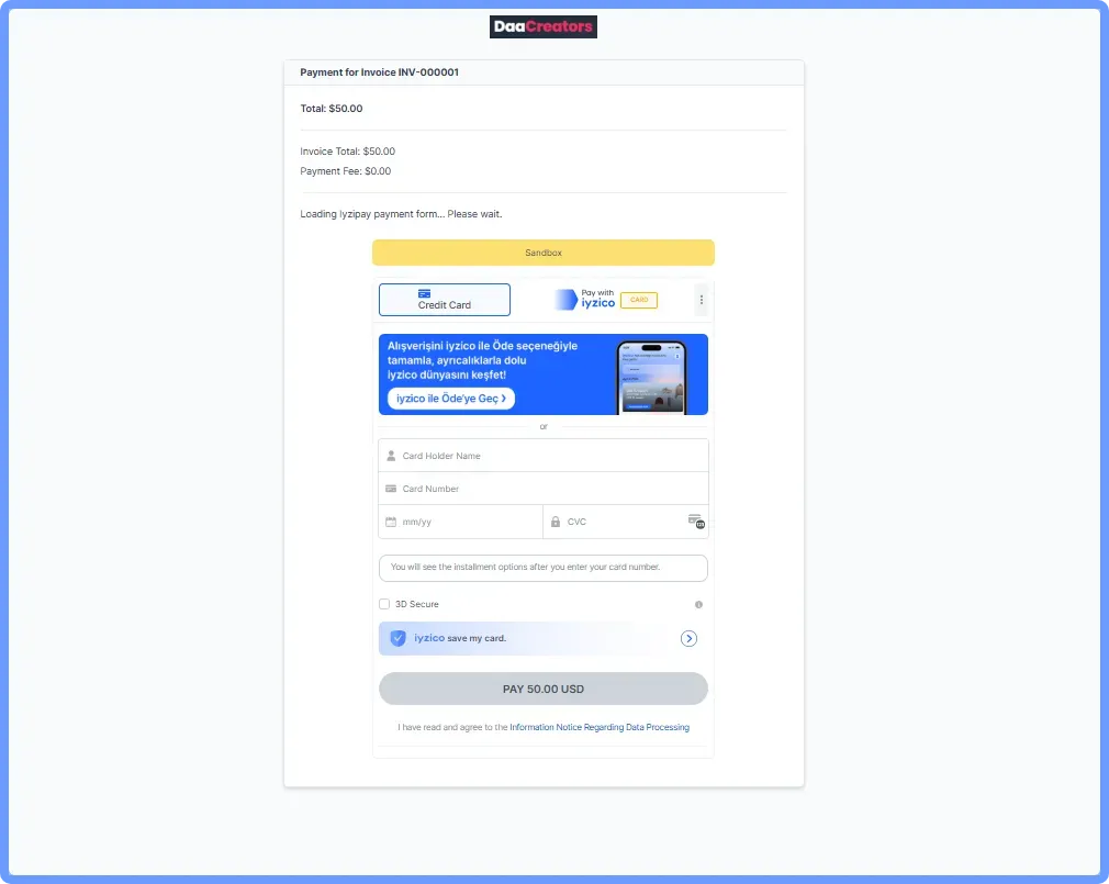 Iyzipay/Iyzico Integration Screenshot 2