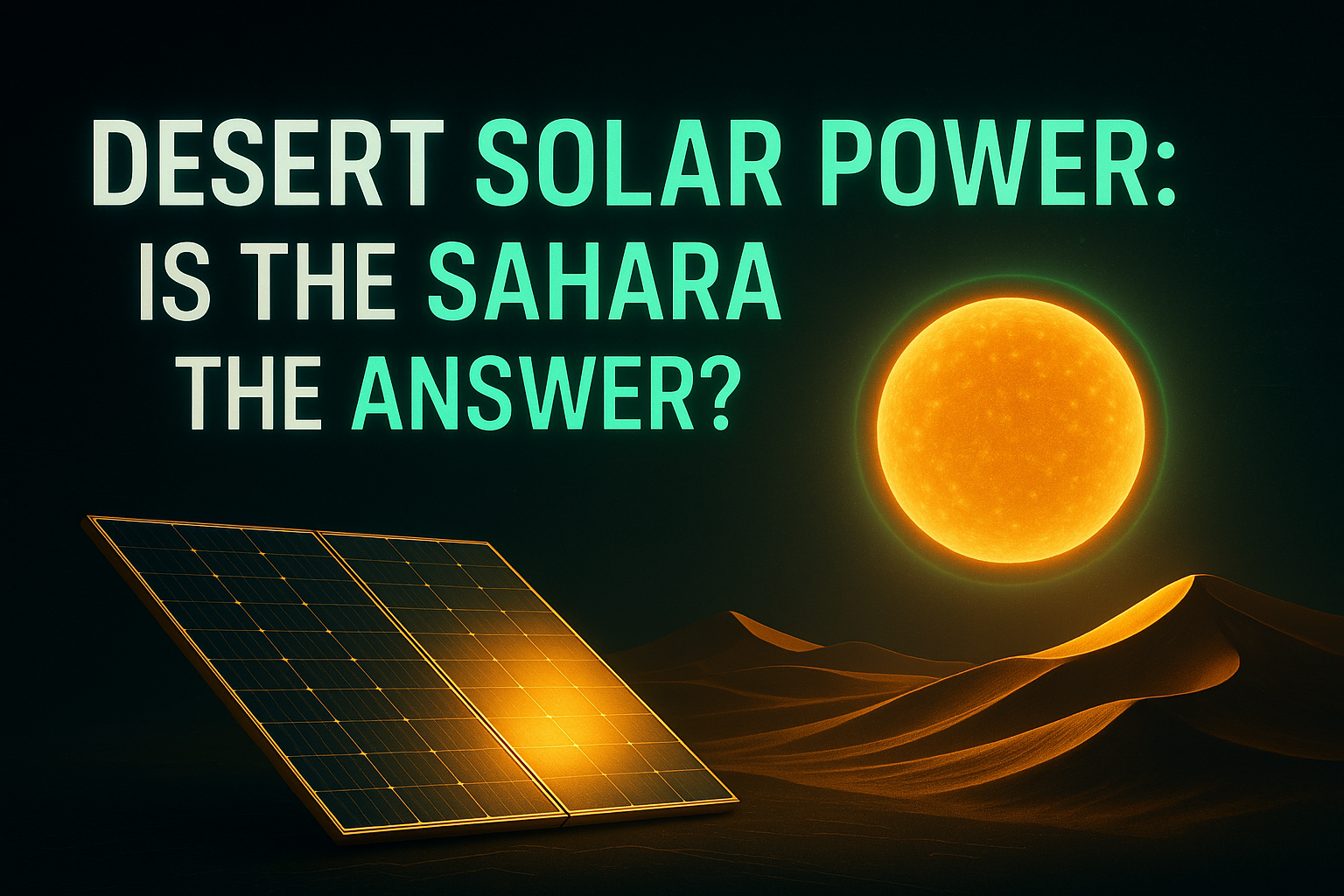 Desert Solar Power: Is the Sahara the Answer?