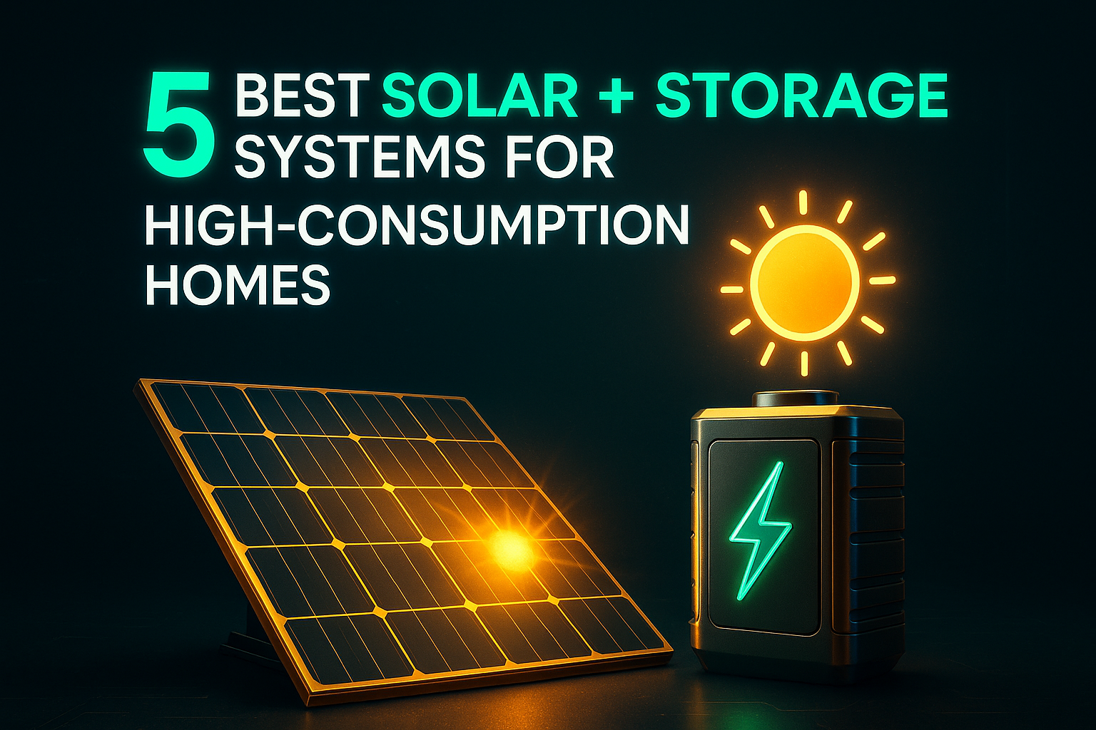 Best Solar + Storage Systems for High-Consumption Homes
