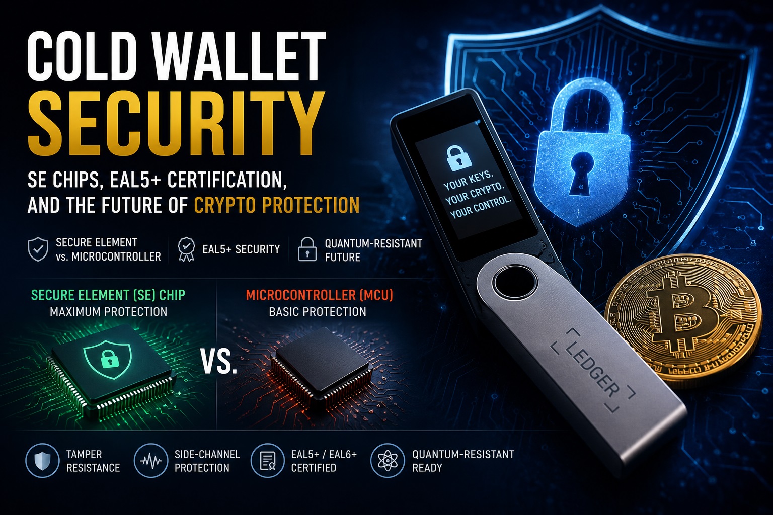 Cold Wallet Chips Explained: How Secure Element, EAL Certification, and Quantum-Resistant Tech Protect Your Crypto