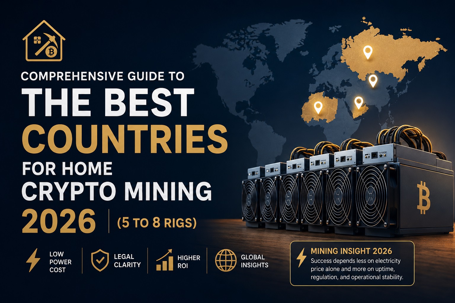 Comprehensive Guide to The Best Countries for Home Crypto Mining 2026 (5 to 8 Rigs)