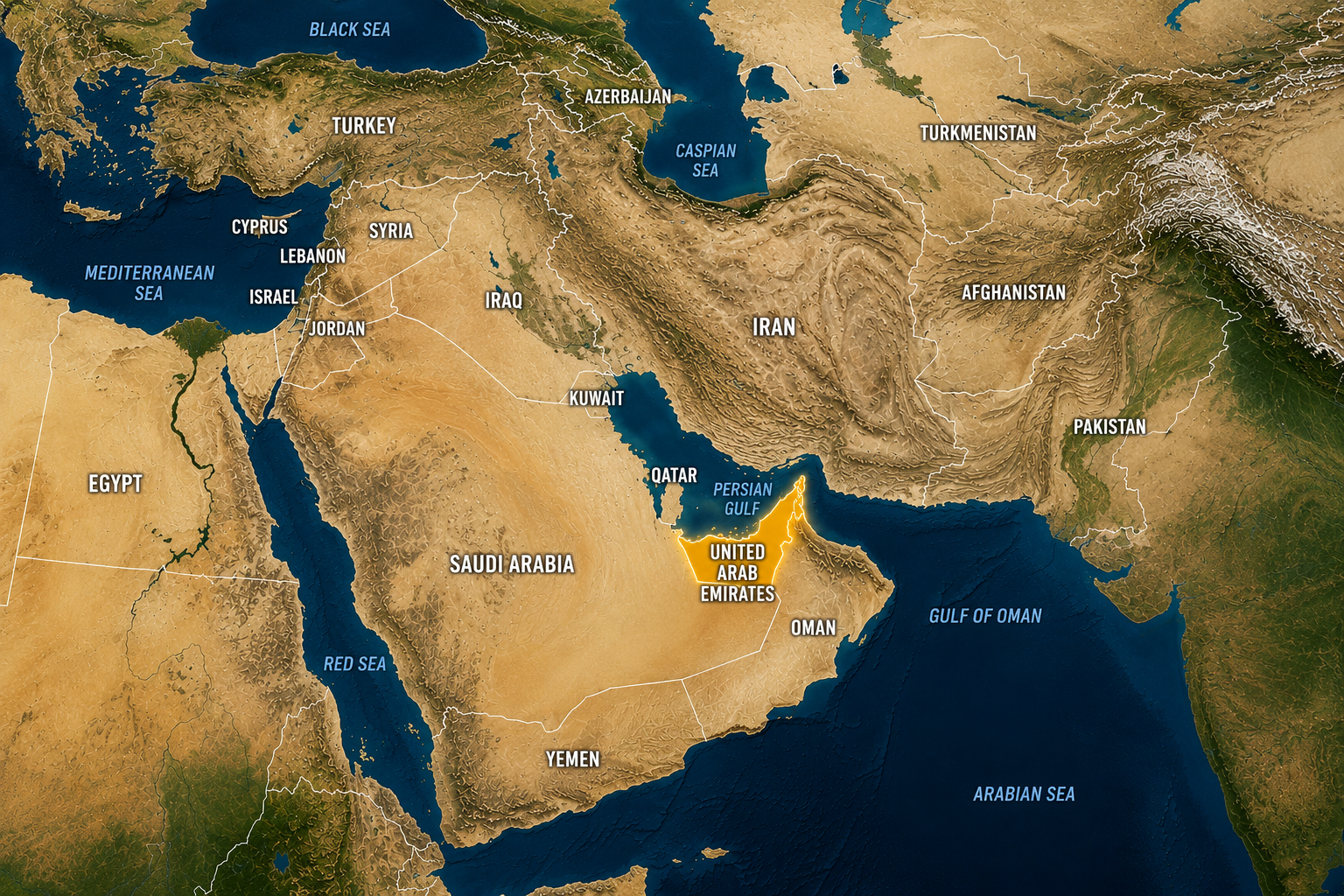 UAE Geographic Position in the Middle East.png