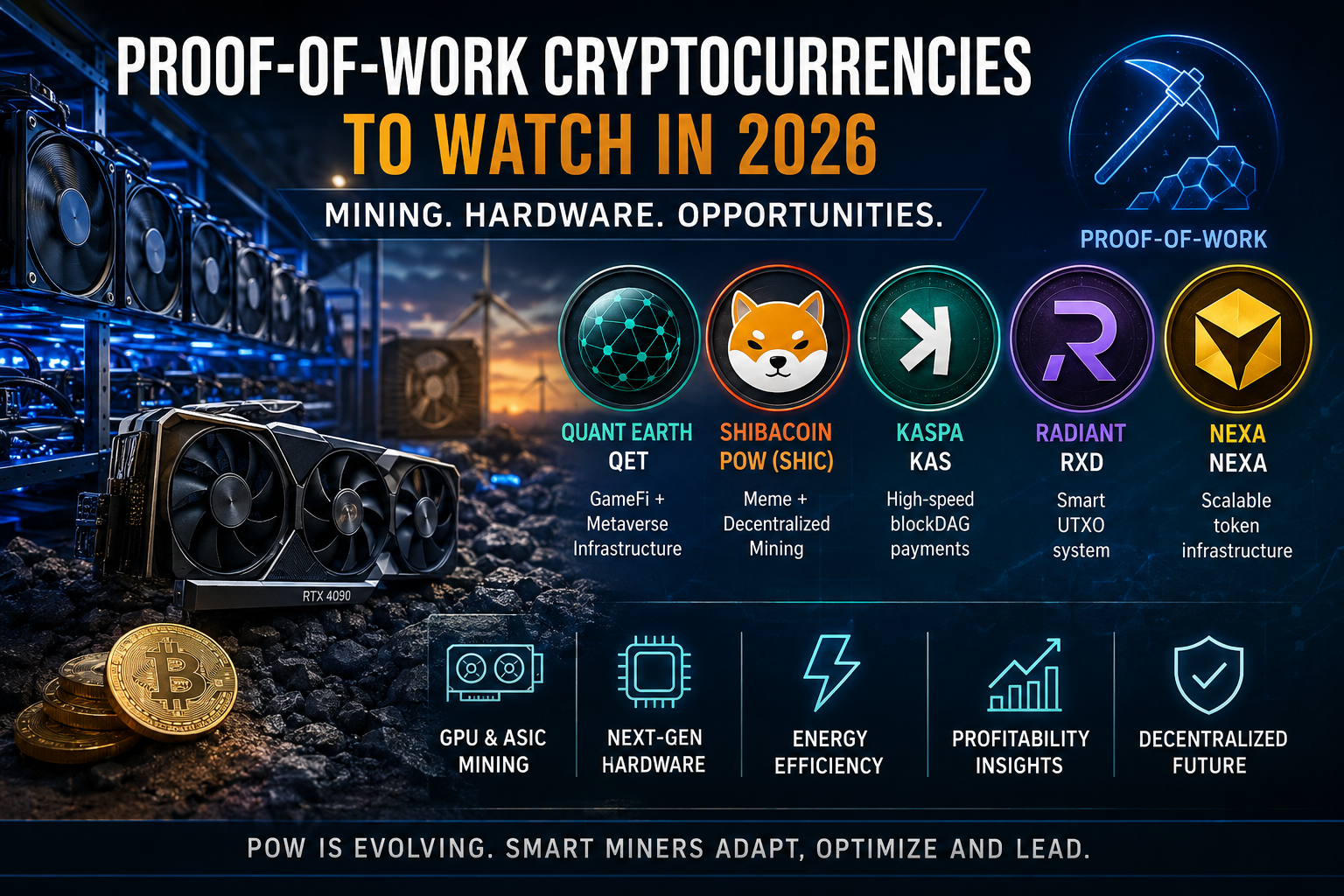 Emerging Proof-of-Work (PoW) Cryptocurrencies in 2026: Technical Analysis, Mining Hardware, and Market Insights