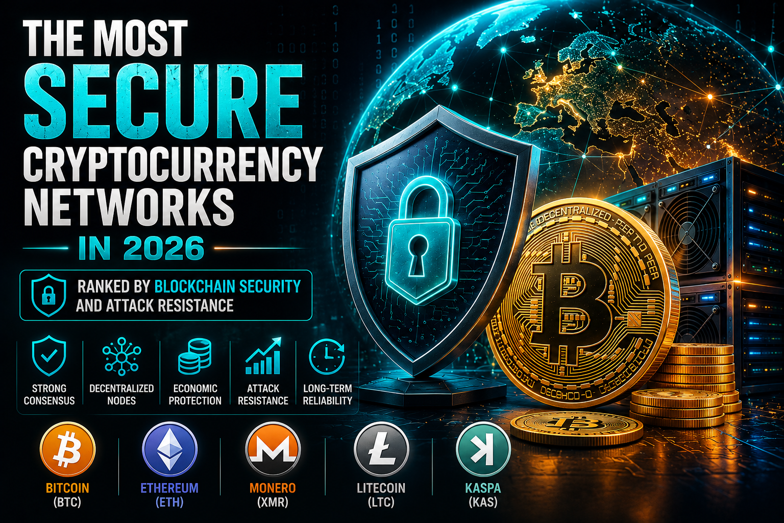 The Most Secure Cryptocurrency Networks in 2026: Ranked by Blockchain Security and Attack Resistance