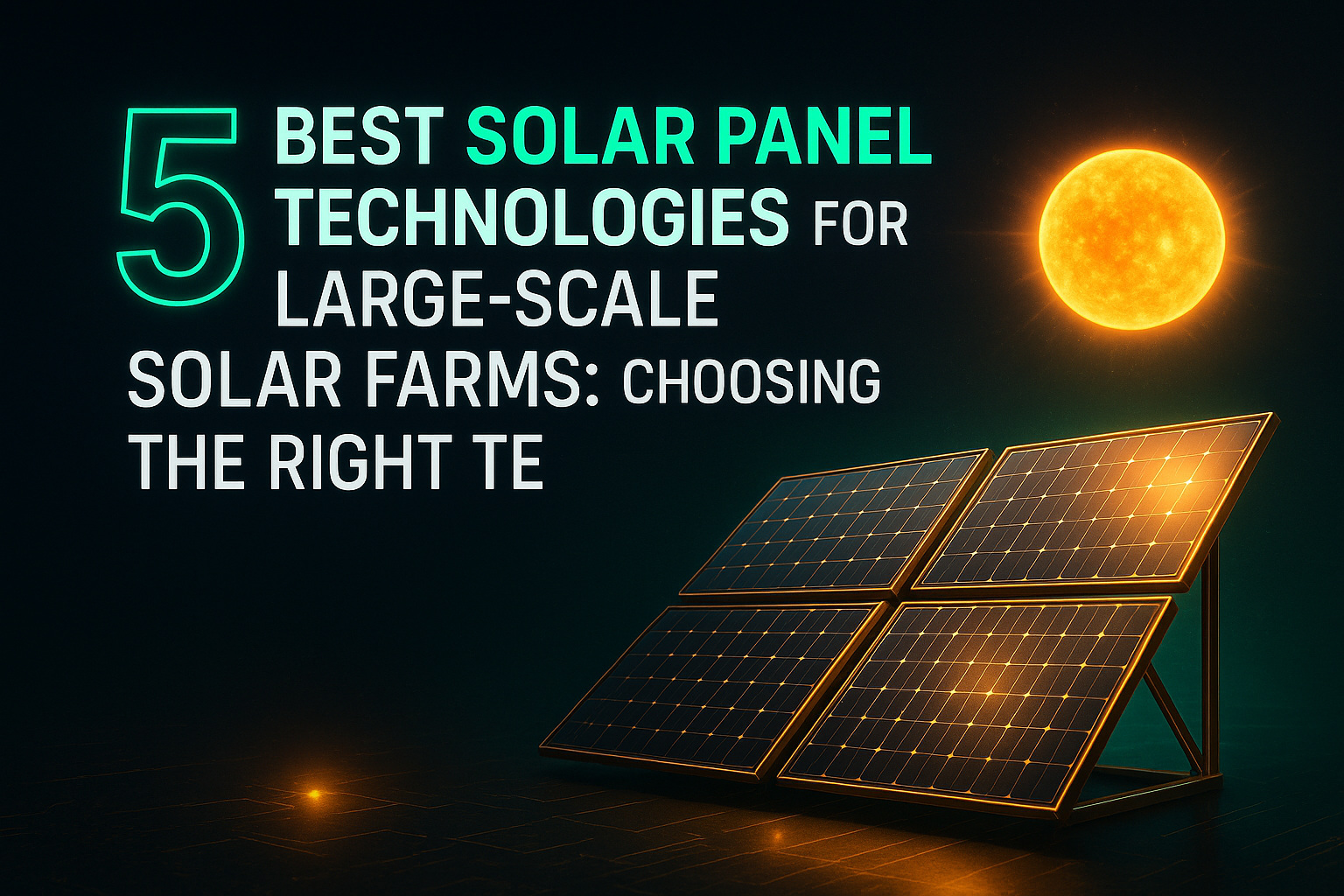 Best Solar Panel Technologies for Large-Scale Solar Farms: Choosing the Right Technology by Climate, Geography, and Industrial Energy Demand