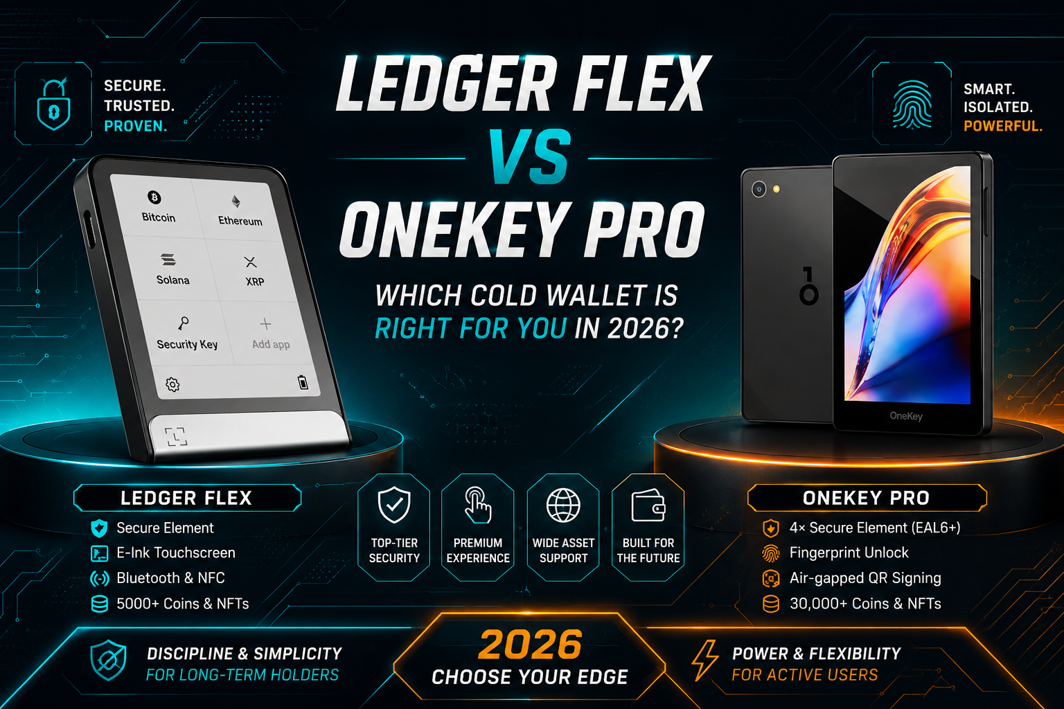 Ledger Flex vs OneKey Pro (2026): Which Hardware Wallet Is Better for Security and Value?