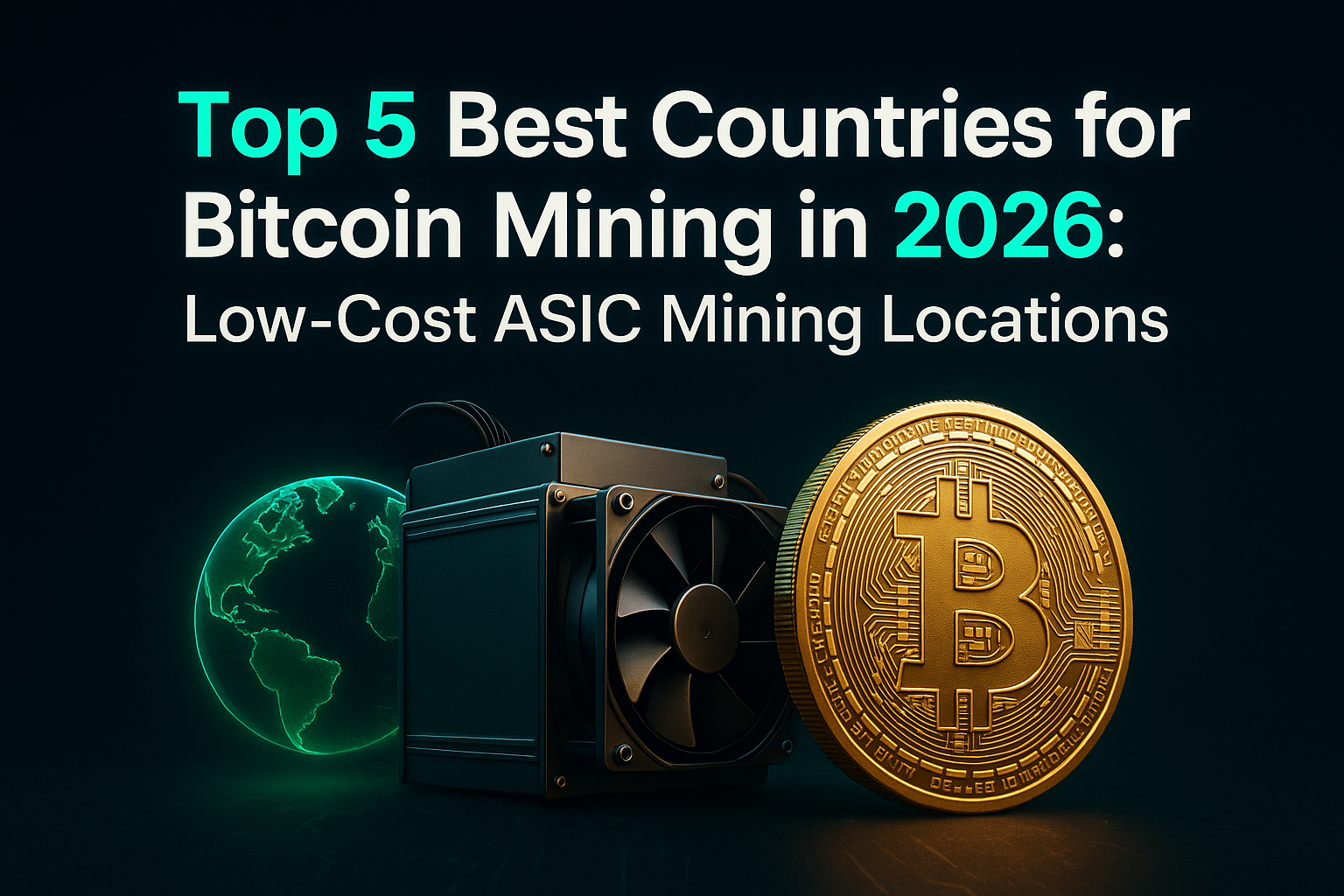 Top 5 Best Countries for Bitcoin Mining in 2026: Low-Cost ASIC Mining Locations Analyzed