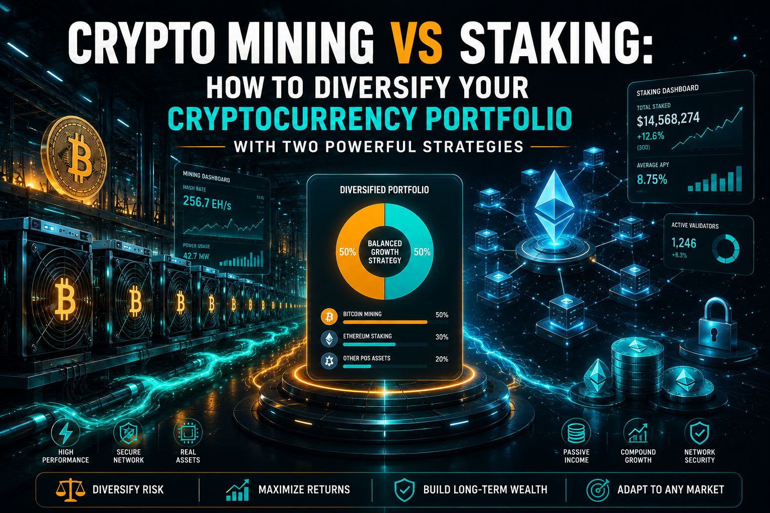 Crypto Mining vs Staking: How to Diversify Your Cryptocurrency Portfolio with Two Powerful Strategies