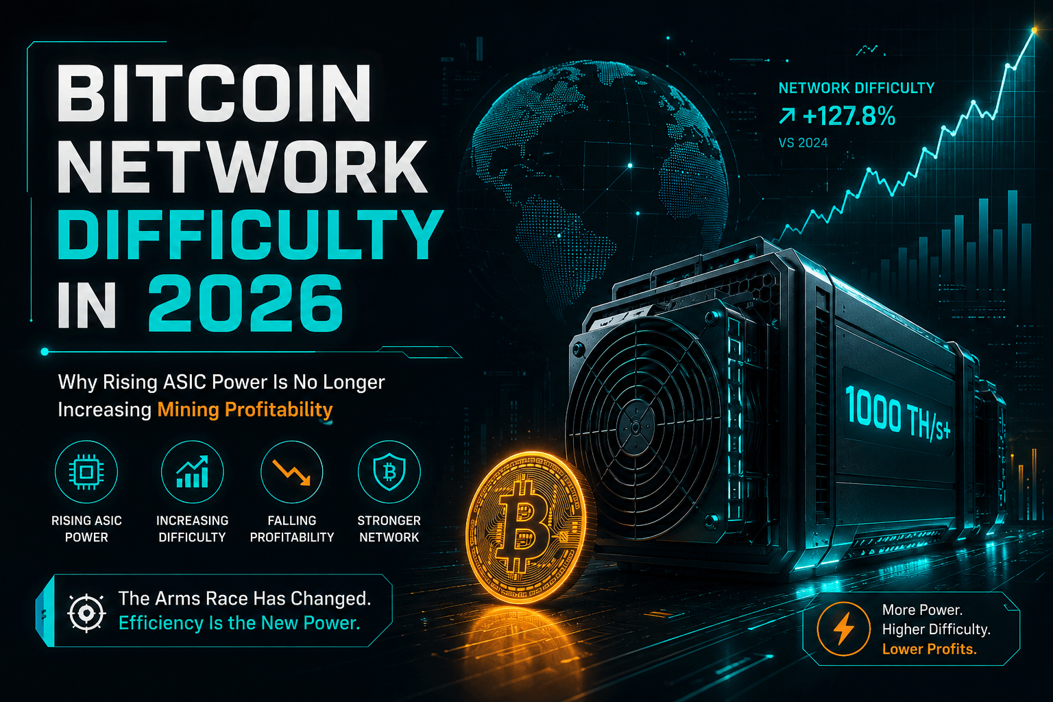 Bitcoin Network Difficulty in 2026/2027 Explained: Why Rising ASIC Power Is No Longer Increasing Mining Profitability