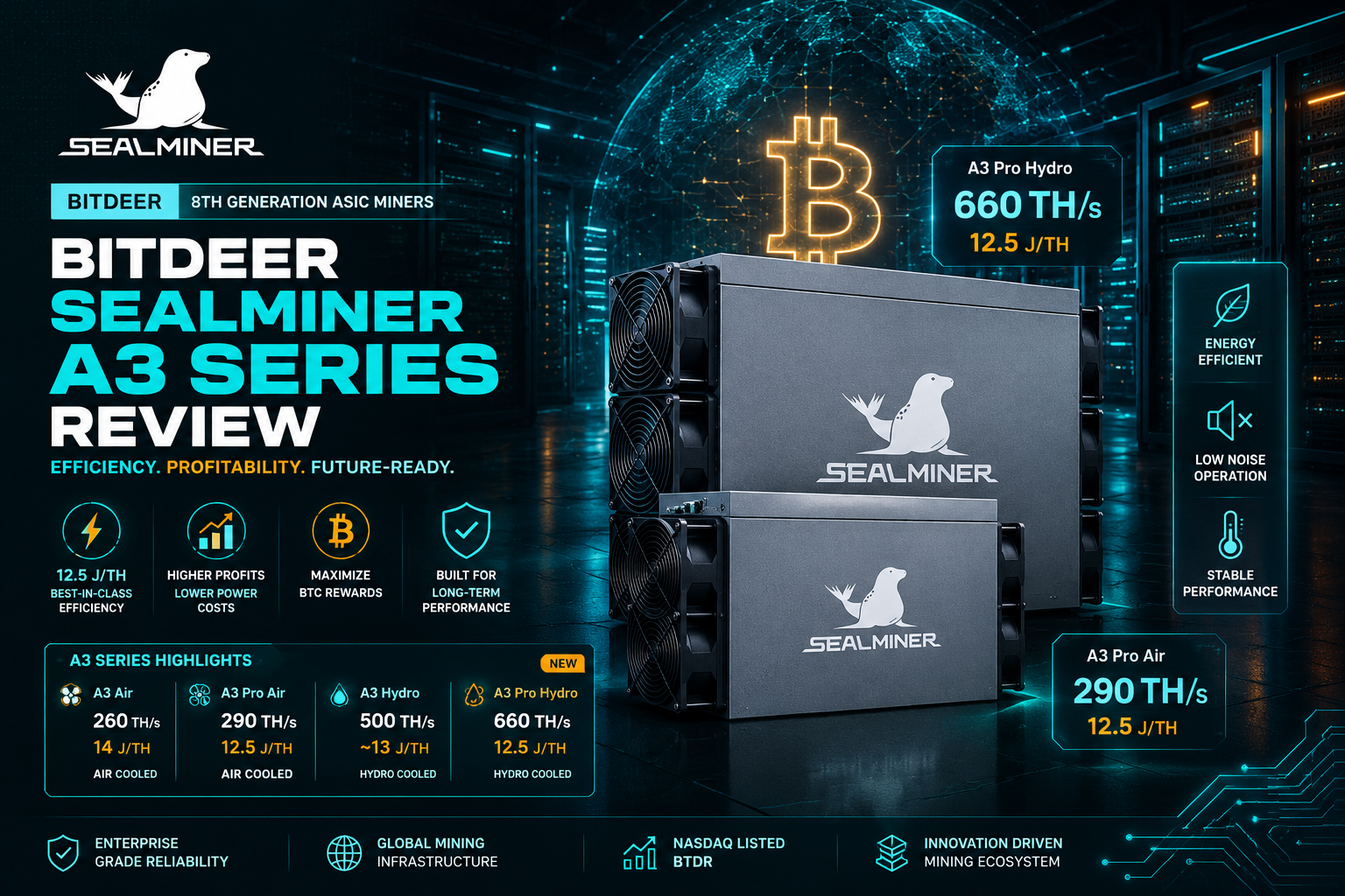 Bitdeer Sealminer A3 Series Review: Efficiency, Profitability, and Investment Feasibility for Bitcoin Mining