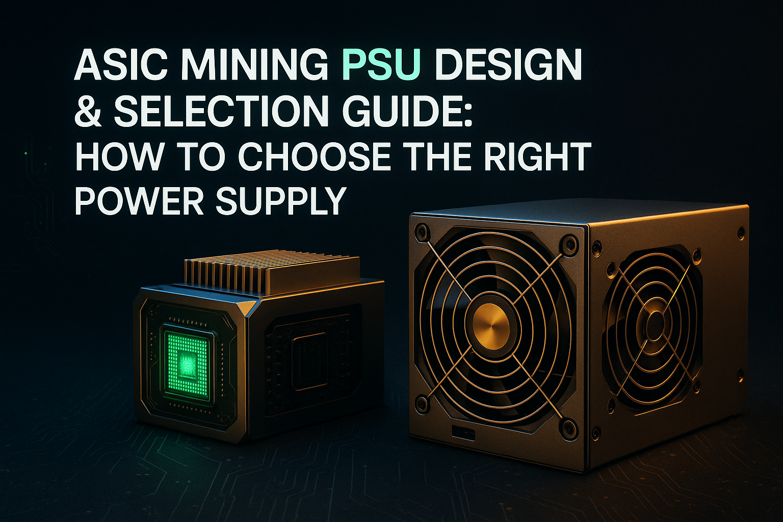 ASIC Mining PSU Design & Selection Guide: How to Choose the Right Power Supply for Maximum Uptime and Efficiency