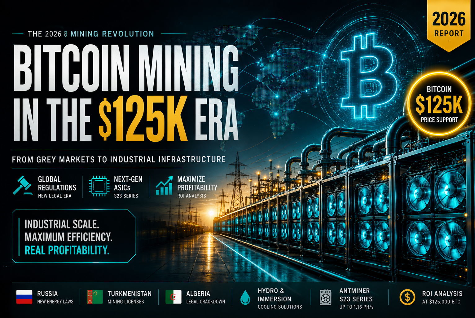Bitcoin Mining Outlook 2026: Navigating the $125,000 BTC Price Milestone and Industrial ASIC Evolution