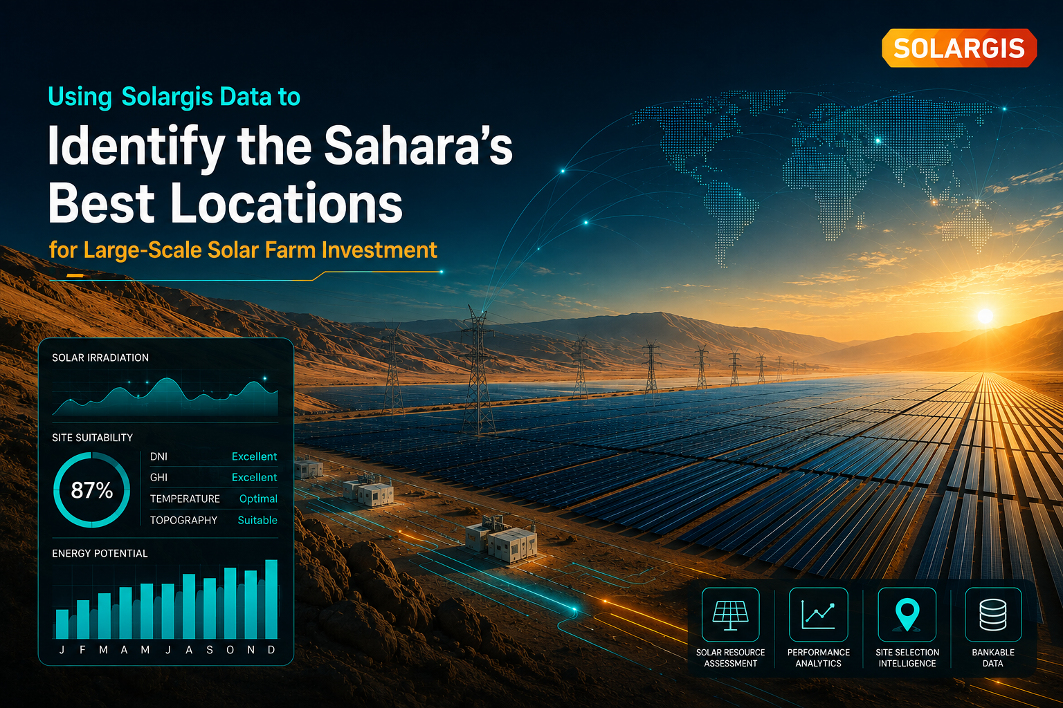 Using Solargis Data to Identify the Sahara’s Best Locations for Large-Scale Solar Farm Investment